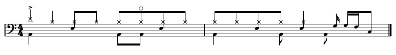 ドラム譜のサンプル-1