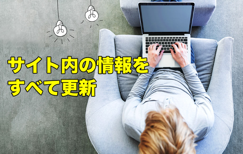 サイト内の情報を更新